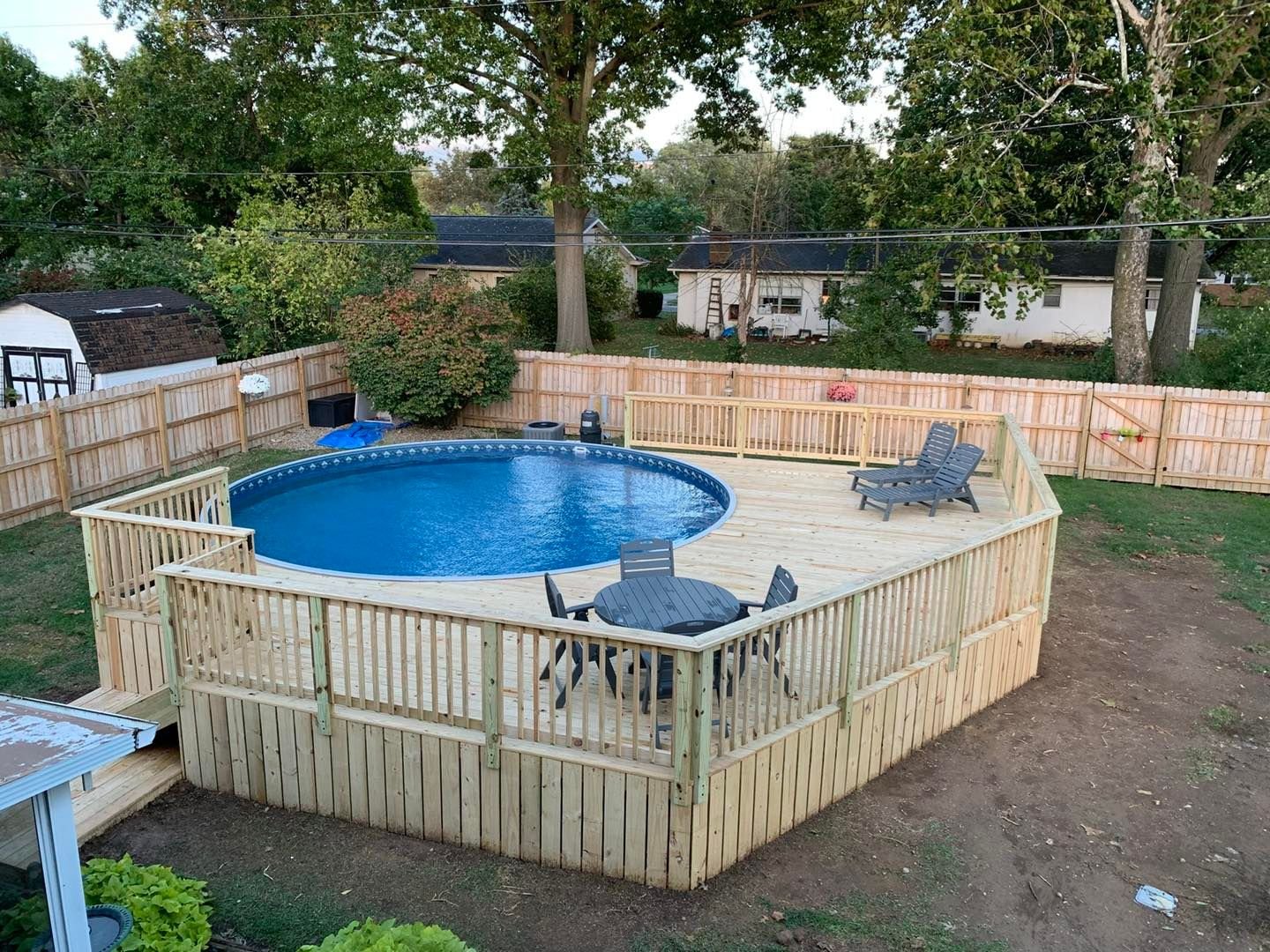 Pool Deck with Railing