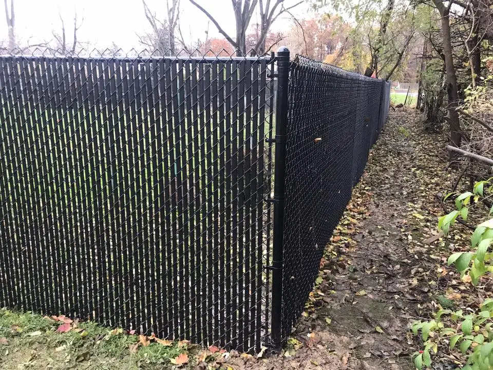 Residential Fencing - Slatted Chain-Link