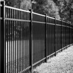 aluminum fence - black and white
